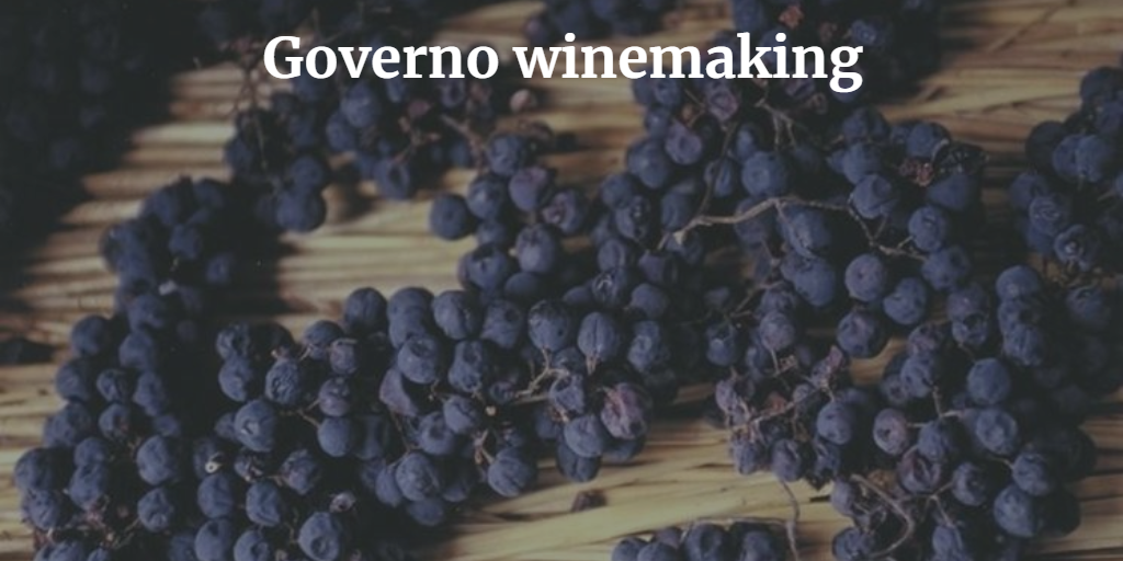 Governo winemaking dried grapes second fermentation