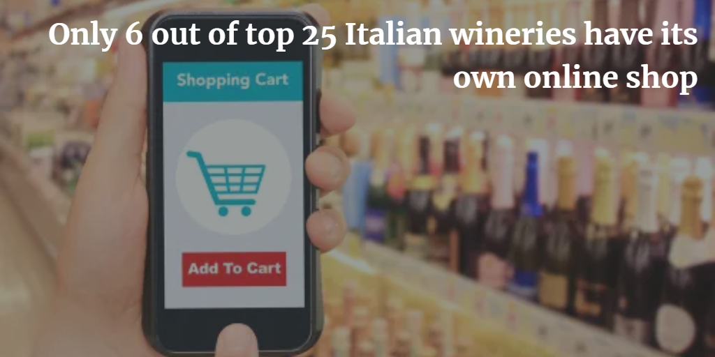 Only 6 out of top 25 Italian wineries have its own online shop