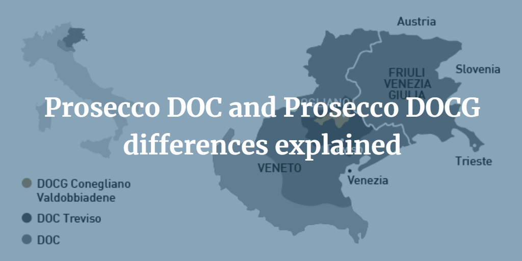 Prosecco areas of origin
